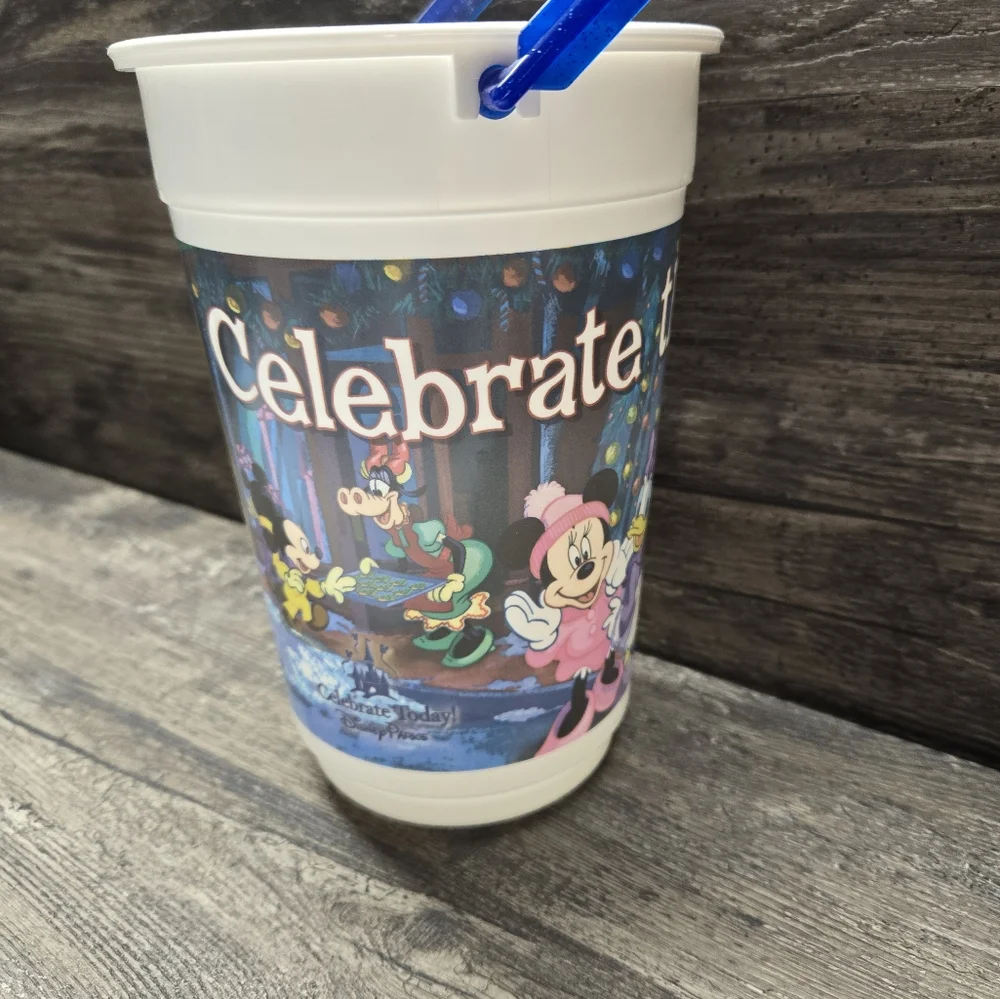 Disney Parks Celebrate The Season Popcorn Bucket Blue Mickey Minnie Daffie Pulto
